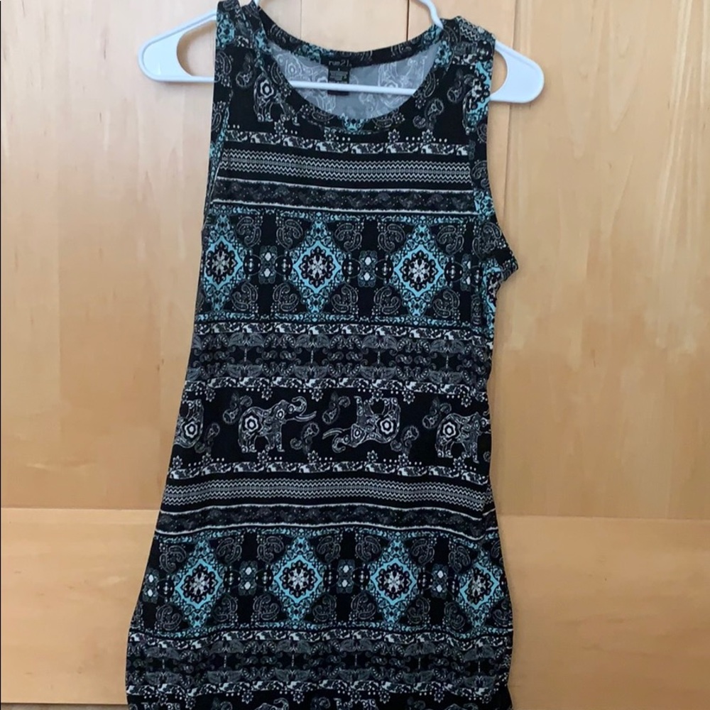 Casual Black dress w/ Elephants